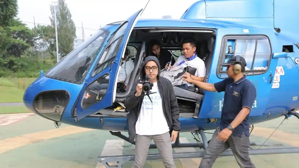 Pengalaman Debut Kemal Pahlevi Naik Helikopter