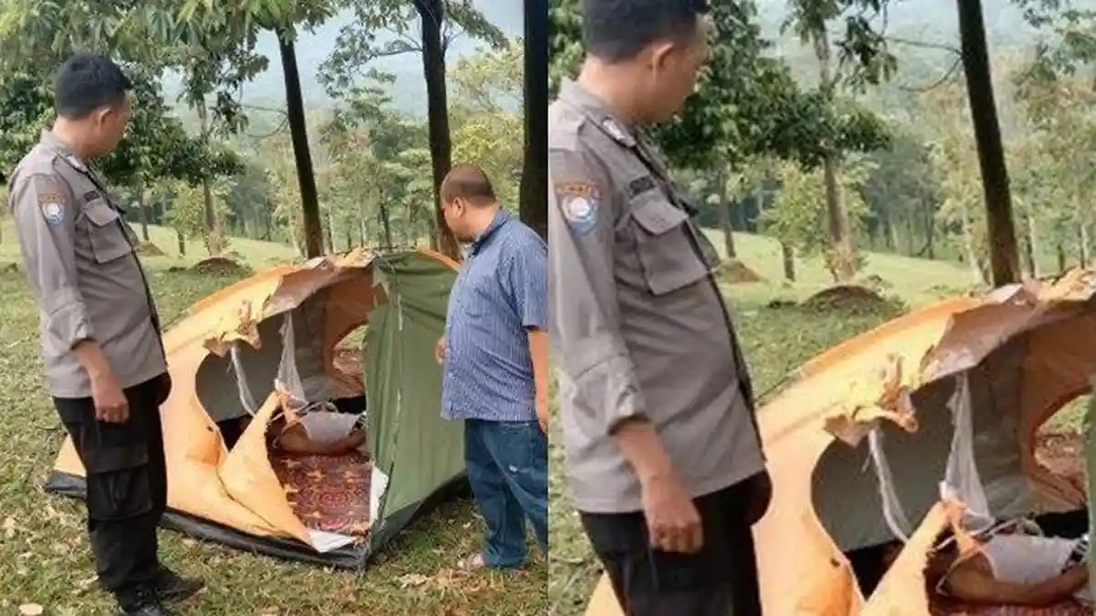 Viral Sepasang Muda-mudi Tersambar Petir Saat Lagi Asyik Dalam Tenda, Kondisi Pria Langsung Begini