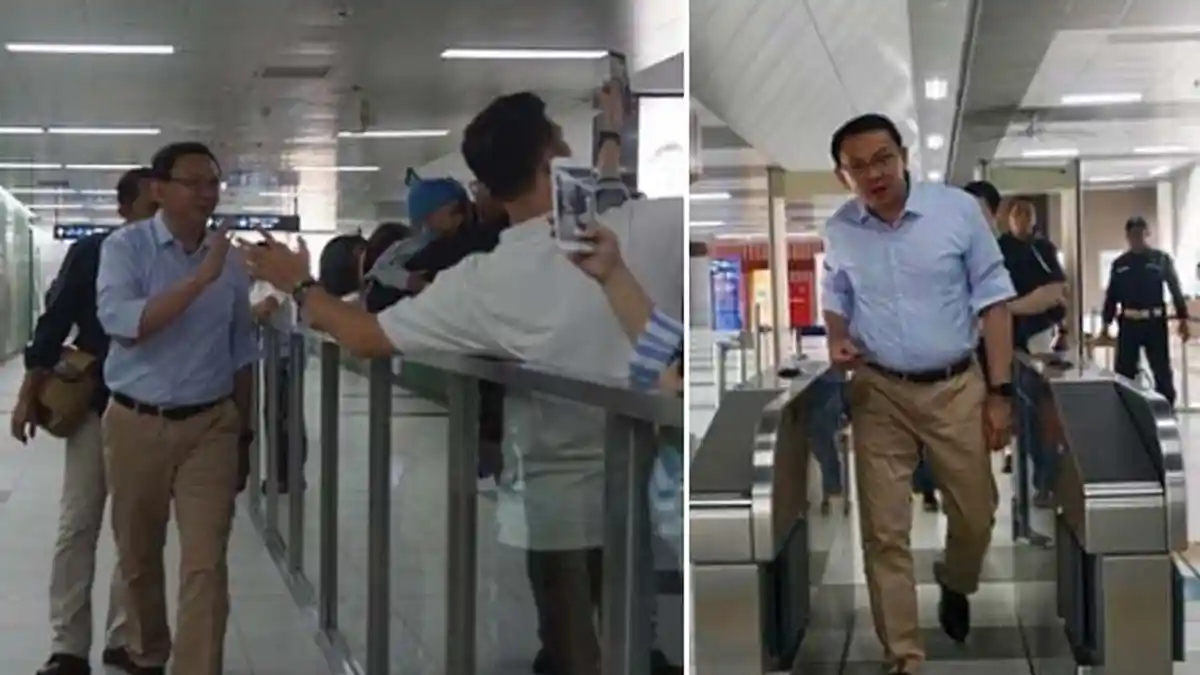 Penumpang Heboh Lihat Ahok Naik MRT, Nicholas Sean: Sulit Jalan dengan Pria Ini
