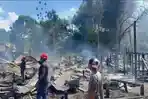 Aset Milik Anggota DPRD Kaltara di Sekatak Bulungan Terbakar, Mobil Damkar Adindo Turun Tangan
