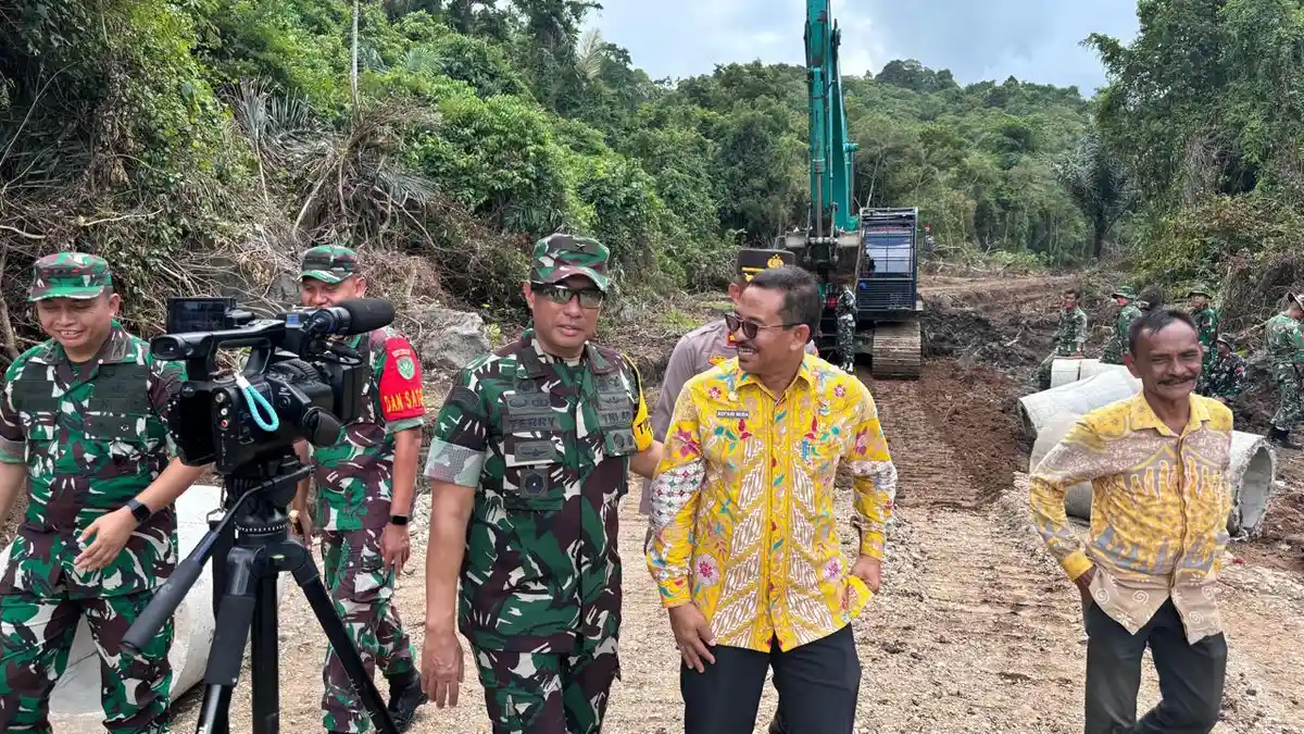 Sinergi TMMD ke-121 Aceh Jaya Dorong Pembangunan Infrastruktur