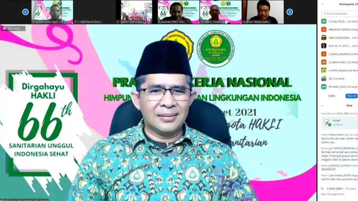 Rakernas HAKLI 2021 Digelar Besok, Dorong Penguatan Profesi Ahli Kesehatan Lingkungan