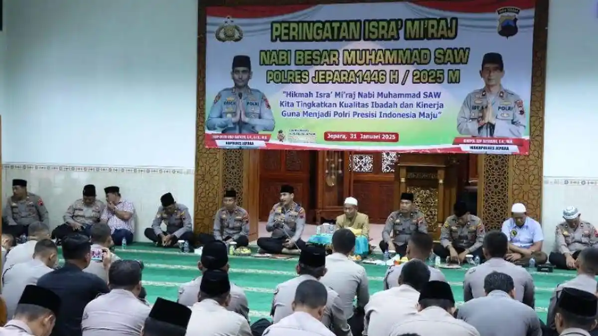 Polres Jepara Peringati Isra Mikraj 1446 H, Semangat Tingkatkan Kualitas Ibadah