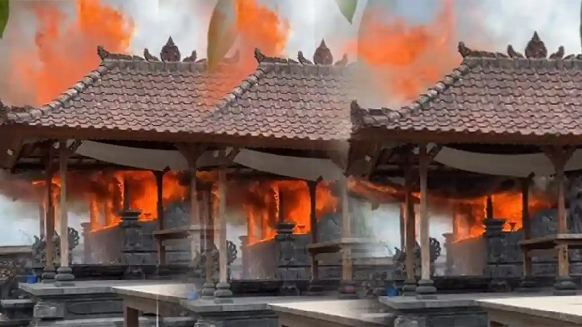 TRAGEDI Kebakaran Hebat Melanda 2 Pura di Desa Culik, Karangasem, Kerugian Capai Rp1,5 Miliar