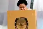 Megawati Soekarnoputri Nyoblos 