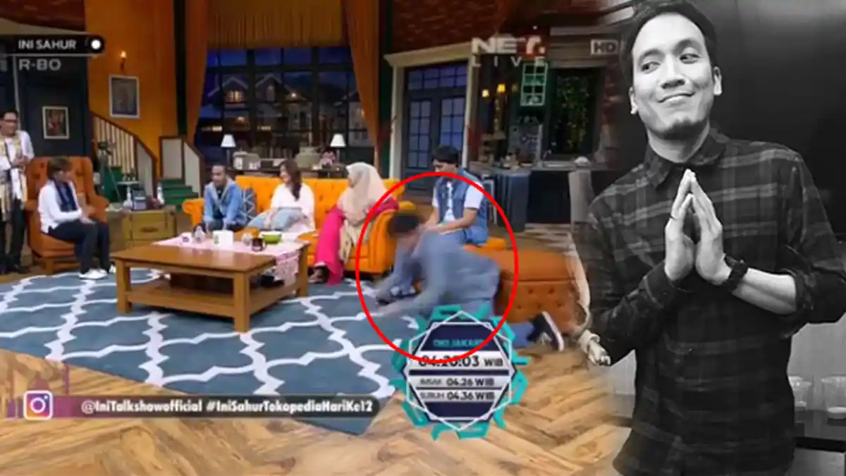 Lagi Live, Seisi Studio Kaget Desta Mendadak 'Nyungsep', Sule Langsung Tutupi ini, Netter: Totalitas