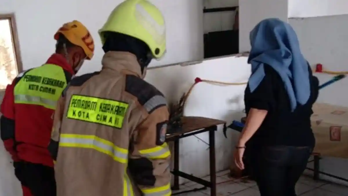 Percikan Setrika Uap yang Sambar Tabung Gas Bocor Penyebab Kebakaran di Tempat Laundry di Cimahi