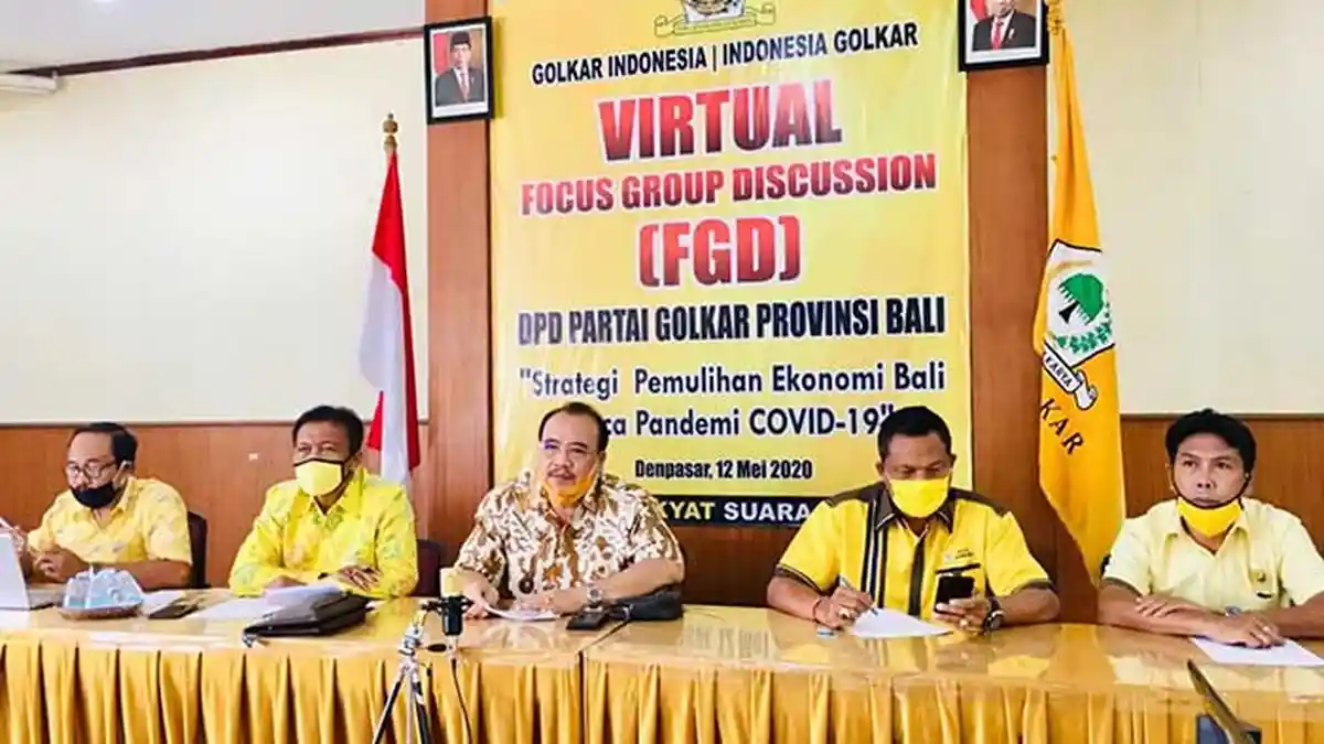Golkar Gelar Diskusi Virtual Bahas Strategi Kebangkitan Ekonomi Bali Pasca Pandemi Corona