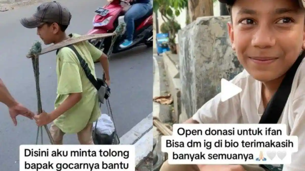 SOSOK Ifan, Remaja Penjual Cobek Putus Sekolah Demi Cari Nafkah, Bahu Sampai Miring Pikul Dagangan