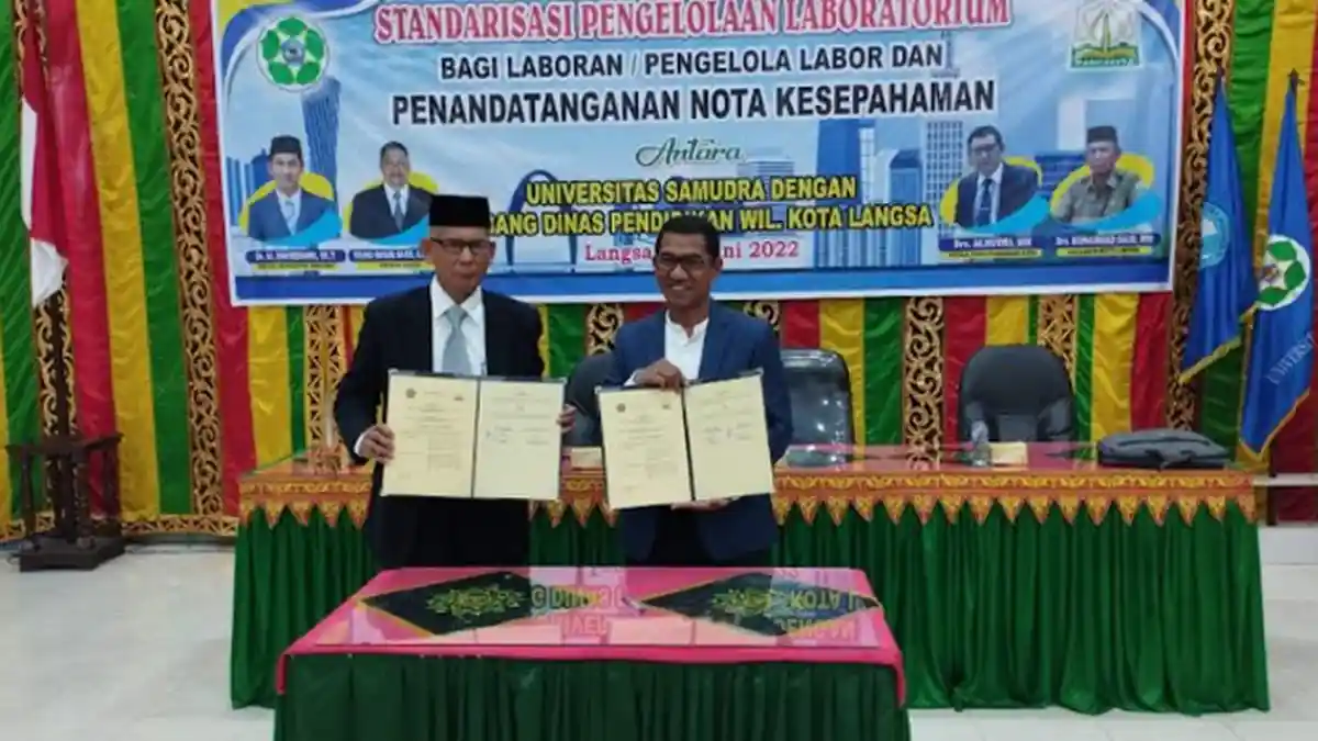 Cabdin Pendidikan Gandeng Universitas Samudra Latih Guru Laboratorium SMA dan SMK Se-Kota Langsa