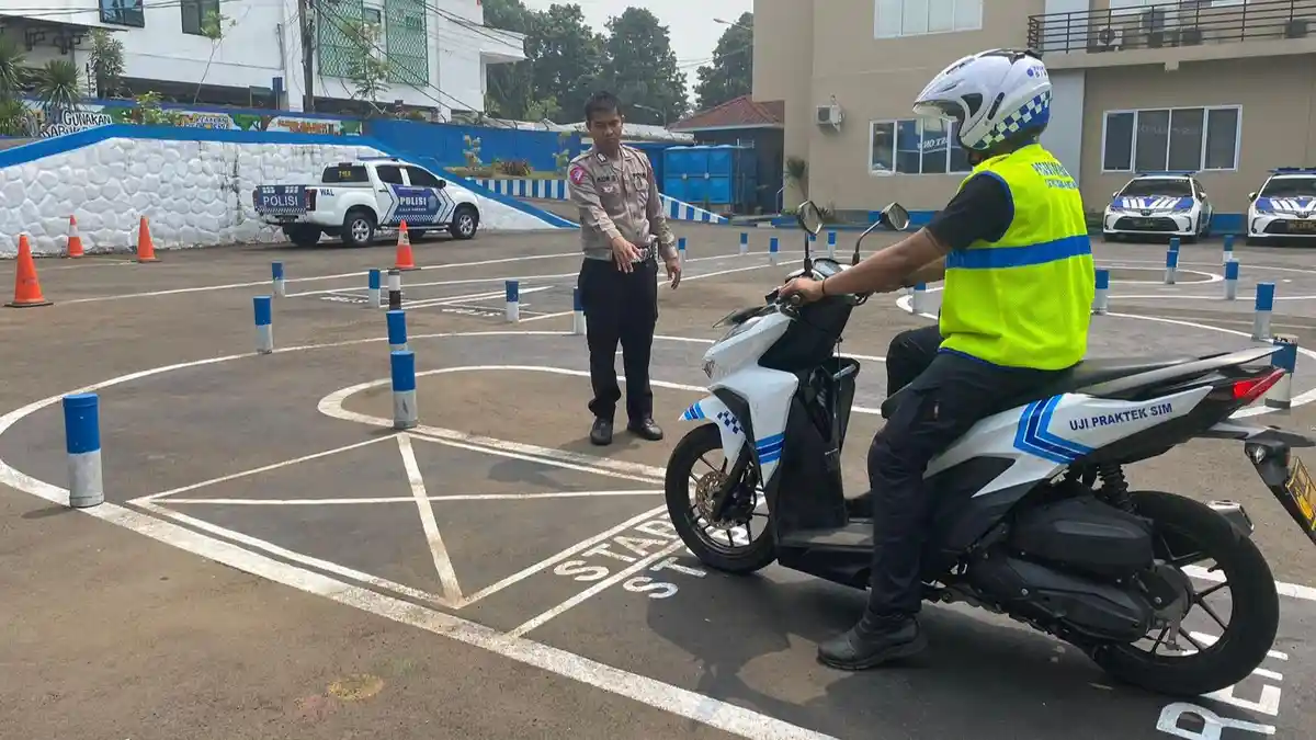 Asyik ! Uji Praktik SIM C di Satpas Cibinong Polres Bogor Kini Dipermudah, Jalan Angka 8 Dihilangkan