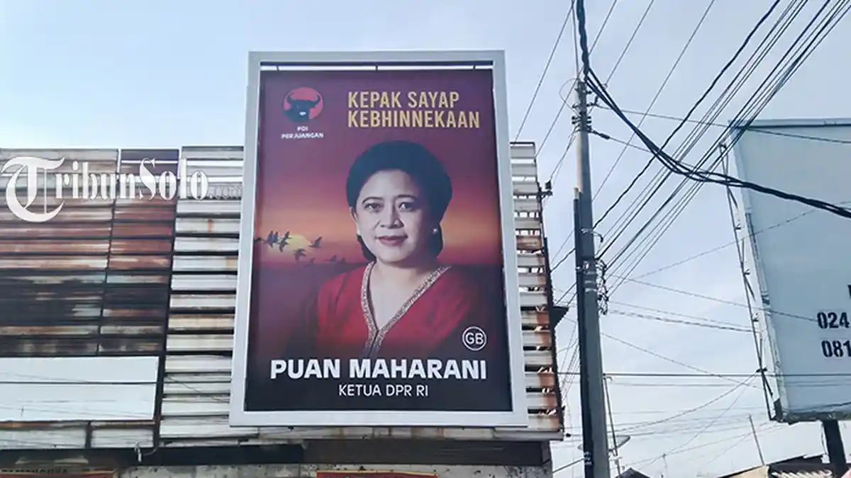Gibran Ikut Sumbang Baliho Puan Maharani di Solo, Ada Kode Khusus: Bertuliskan 'GB' 