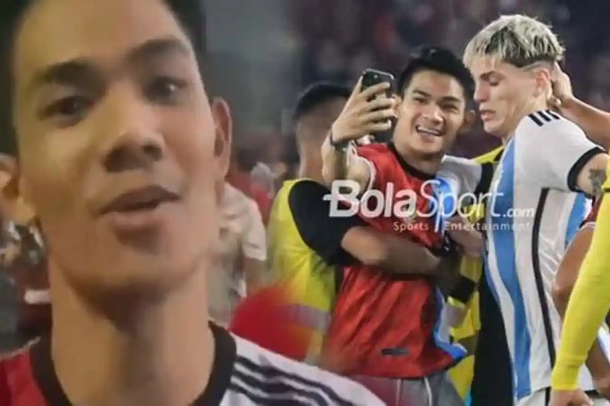 NASIB Suporter Indonesia yang Masuk ke Lapangan Usai Laga Argentina, Berhasil Selfie Bareng Garnacho