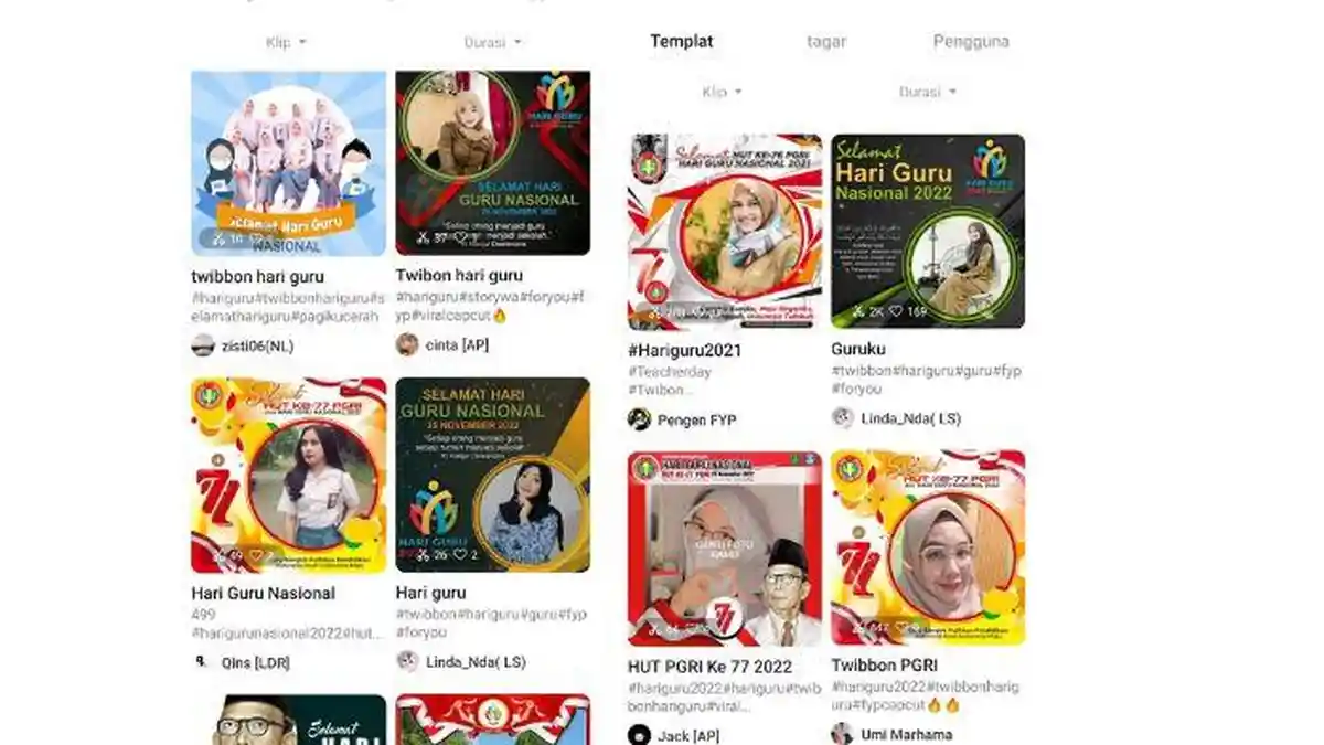 10 Link Template CapCut, Rayakan Hari Guru Nasional Pakai Twibbon Video, Bagikan ke IG