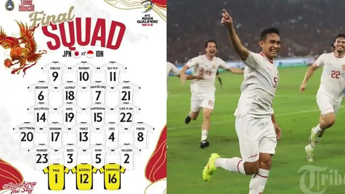 Final Skuat Timnas Indonesia Melawan Jepang, Kluivert Coret Asnawi, Pratama Arhan hingga Rizky Ridho