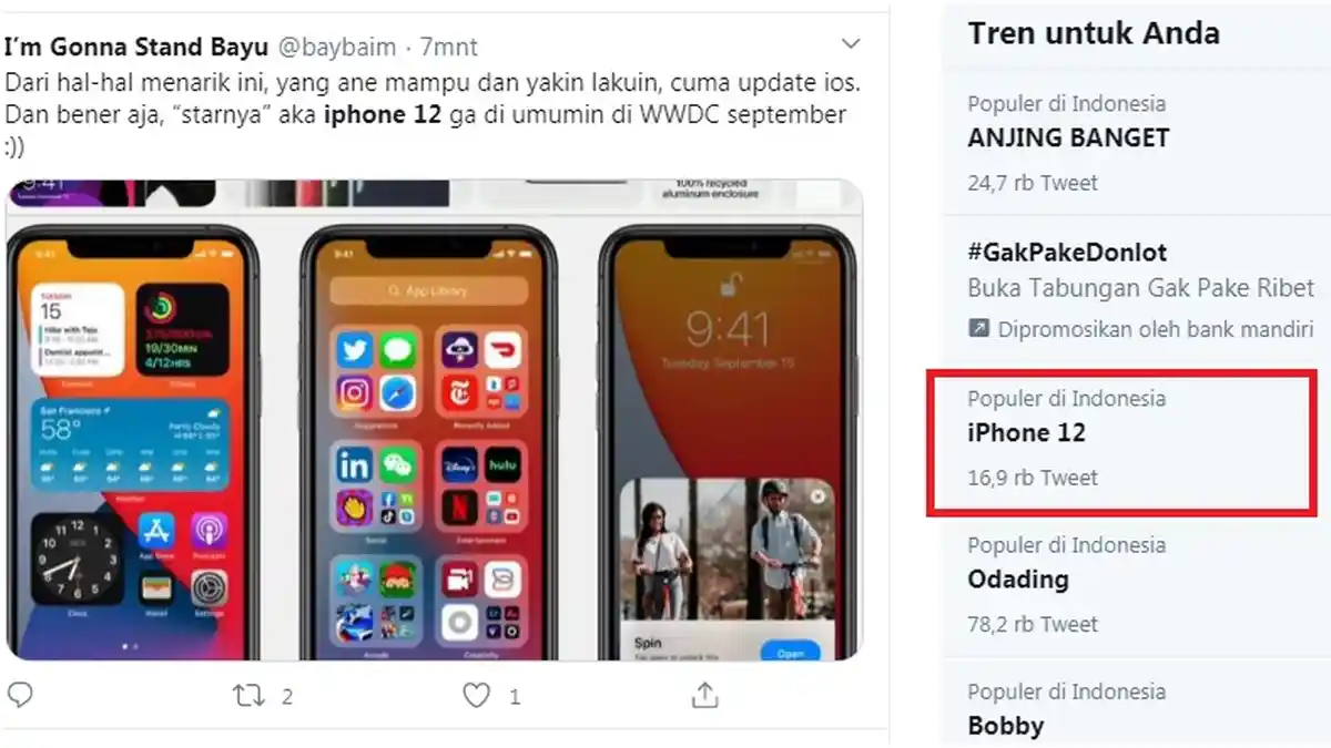 Iphone 12 Trending karena Batal Diluncurkan Hari Ini, tapi Ada Jam Tangan dan Ipad dengan IOS 14