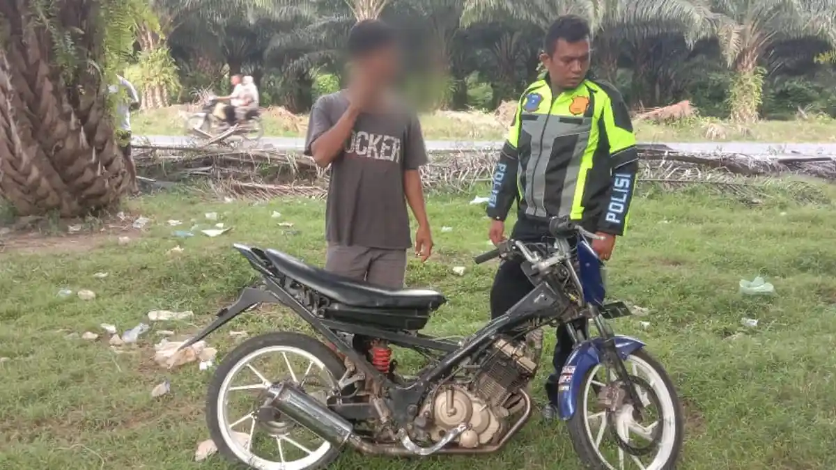 Polsek Batang Toru Patroli Balap Liar, 3 Unit Sepeda Motor Diamankan  