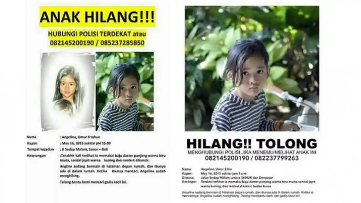 Polresta Denpasar Gagal Temukan Angeline, Polda Bali Turun Tangan