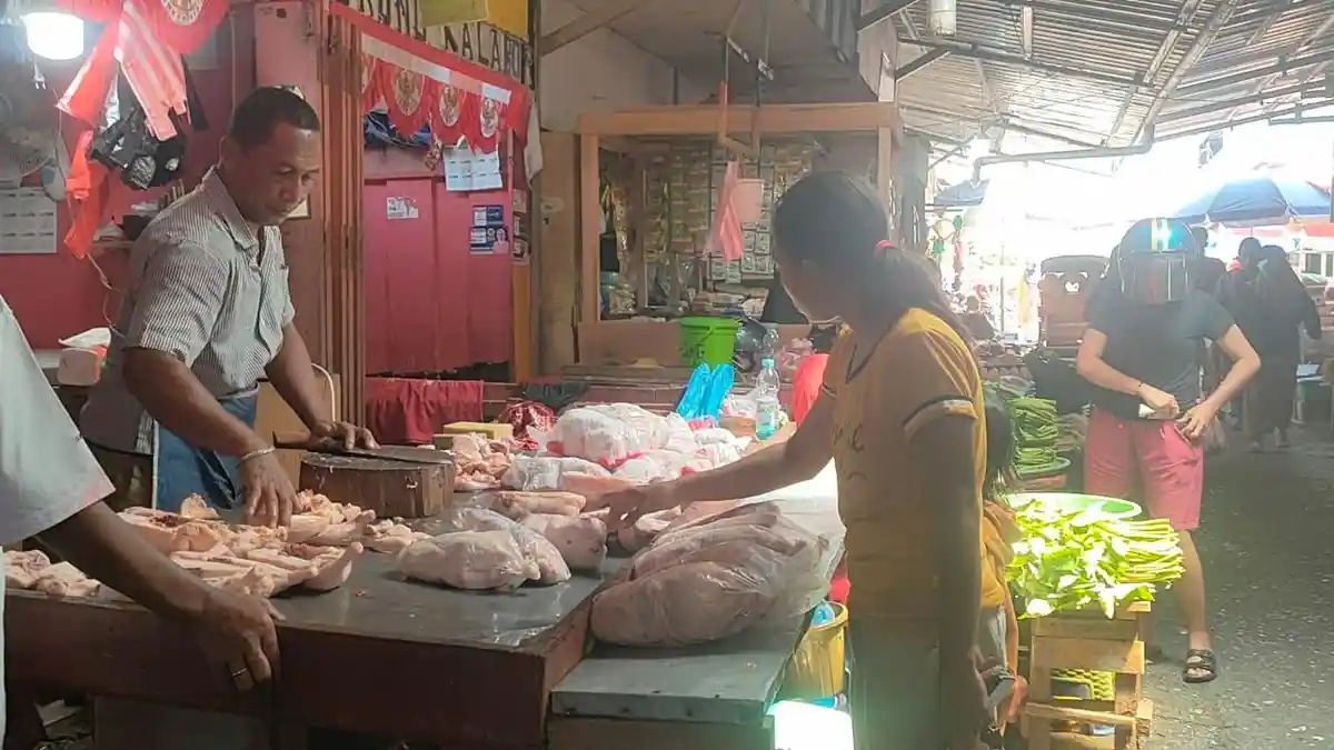Harga Daging Ayam Potong di Pasar Binaya - Masohi Merangkak Naik