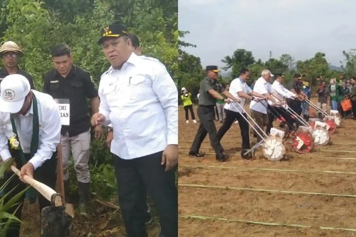 Mentan Amran Sulaiman Puji Sektor Pertanian Konawe Utara, Usai Resmikan Lahan Penanaman Jagung