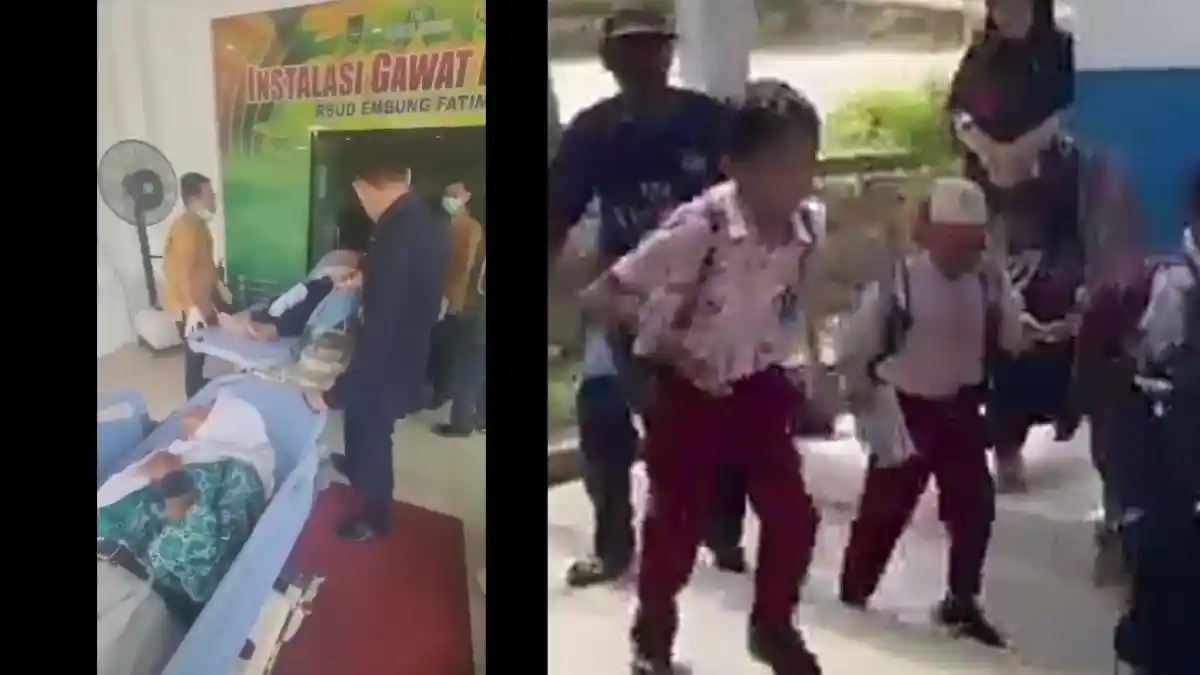 VIRAL Detik-detik Anak SD Panik Ketakutan saat Bentrok Warga vs Aparat, Pingsan Kena Gas Air Mata