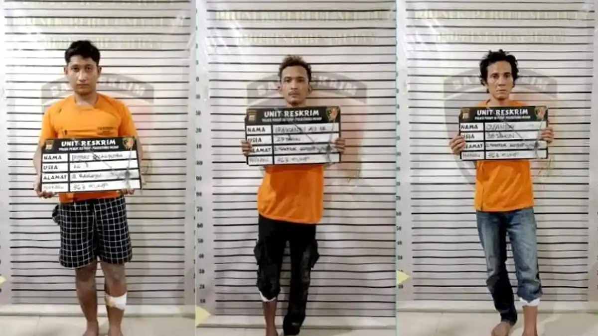 Tiga Maling Motor Ditangkap di Percut Sei Tuan, Pelaku Ternyata Sudah Sering Beraksi