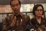 Jokowi Didampingi Sri Mulyani Konpers Peluncuran Uang Baru