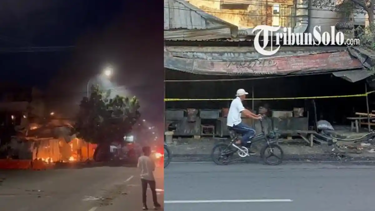 Potret Kebakaran Warung Sate Kambing Pak Manto : Dapur Sisi Timur Gosong, Termasuk Peralatan Masak