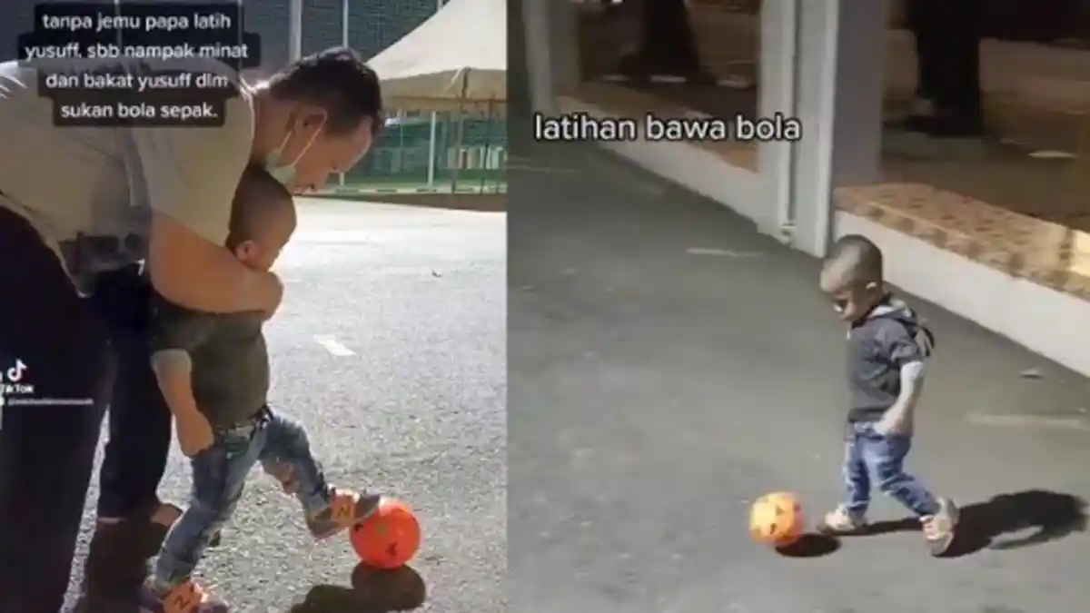 Bakat Sudah Terlihat Sejak Bayi, Bocah Ini Mahir Bikin Gol, Punya 20 Bola 'Tak Mau Mainan Ultraman'
