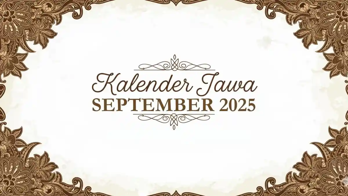 Kalender Jawa Bulan September 2025 Tepat 8 Mulud 1959 TJ - 7 Bakda Mulud 1959