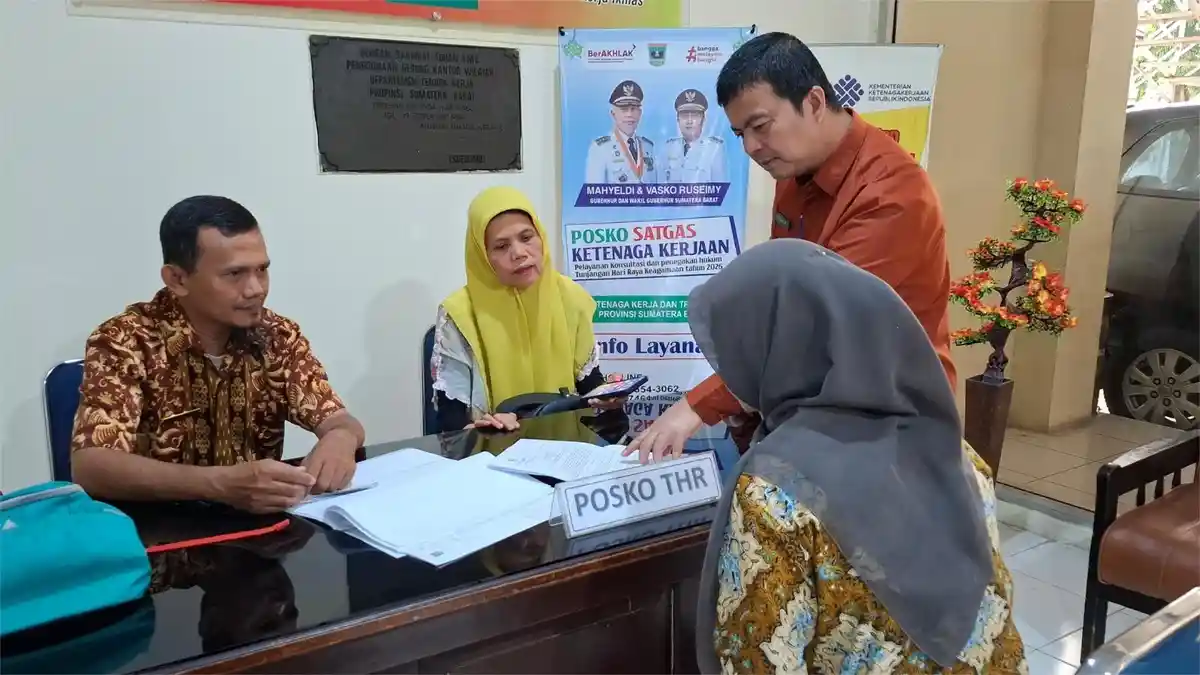 Disnakertrans Sumbar Buka Posko Pengaduan THR 2-27 Maret 2026, Pembayaran Maksimal H-7 Lebaran