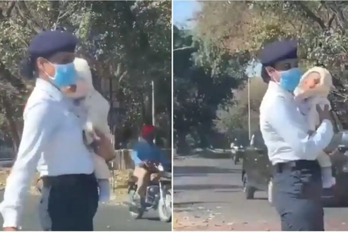 Viral Polwan Polantas Atur Lalu Lintas sambil Gendong Bayinya, Hasil Investigasi Temukan Fakta Ini