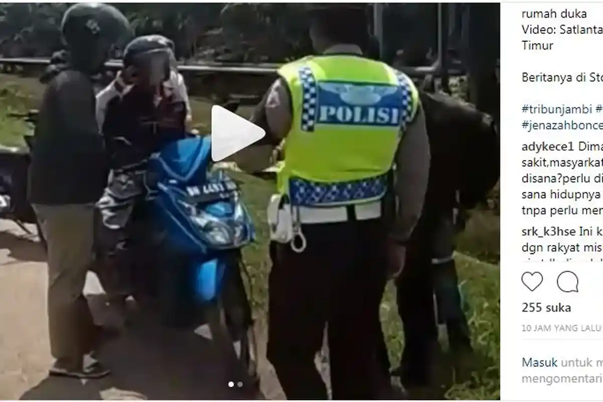 Polisi Terkejut Saat Hentikan Pria Berboncengan Tiga, Ternyata yang Tengah Jenazah