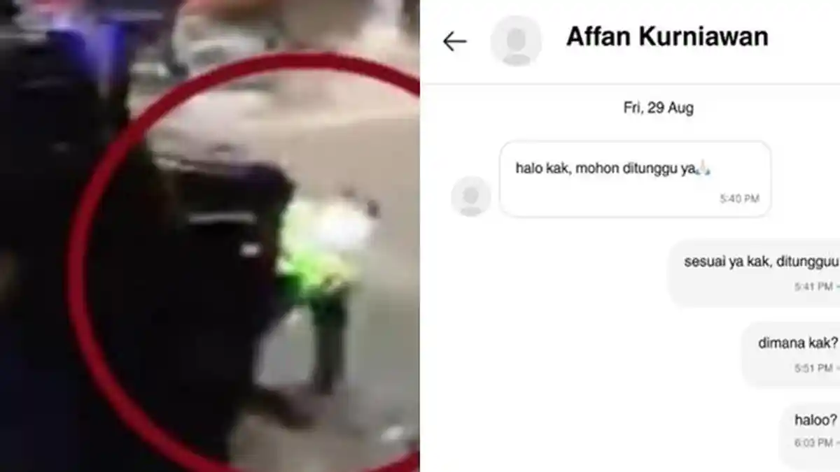 Chat Terakhir Affan Driver Ojol yang Tewas Dilindas Mobil Brimob, Customer Tunggu Orderan