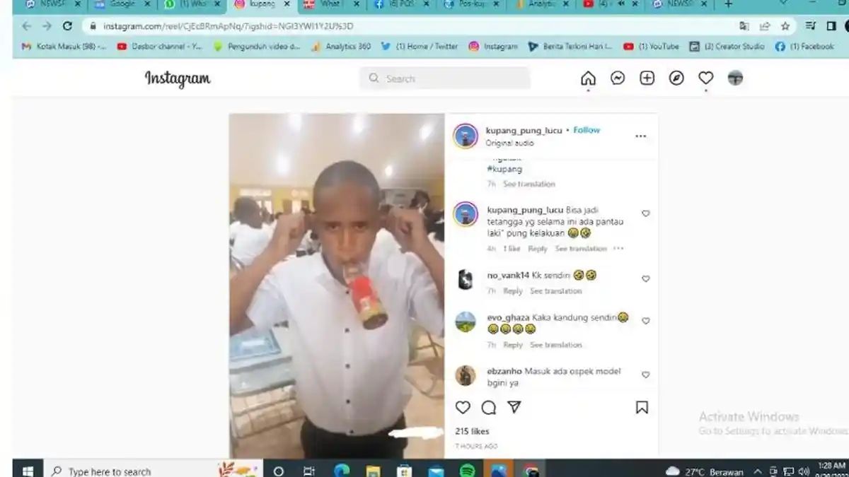 Video Viral Instagram, Aksi Lucu Seorang Pria Saat Ospek, Diduga Dihukum Kakak Sendiri