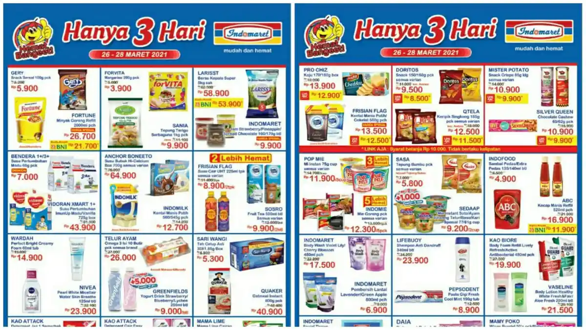 KATALOG PROMO JSM INDOMARET 26 - 28 Maret 2021, Diskon Beras Susu Snack hingga Deterjen Hanya 3 Hari