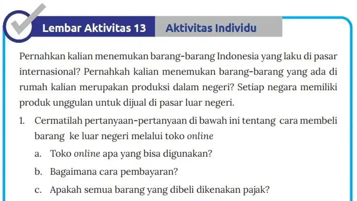 Jawaban Soal IPS Kelas 8 Semester 2 Halaman 261 Kurikulum Merdeka, Lembar Aktivitas 13