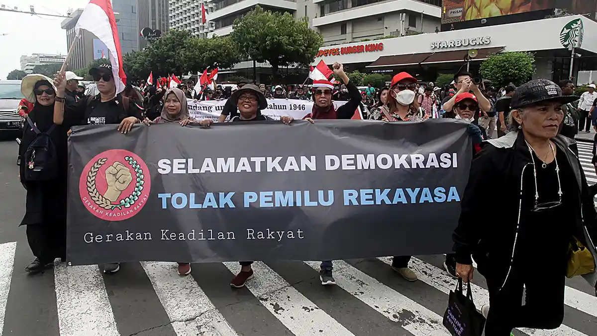 Siang Ini Massa Demo KPU RI Tolak Hasil Pemilu 2024