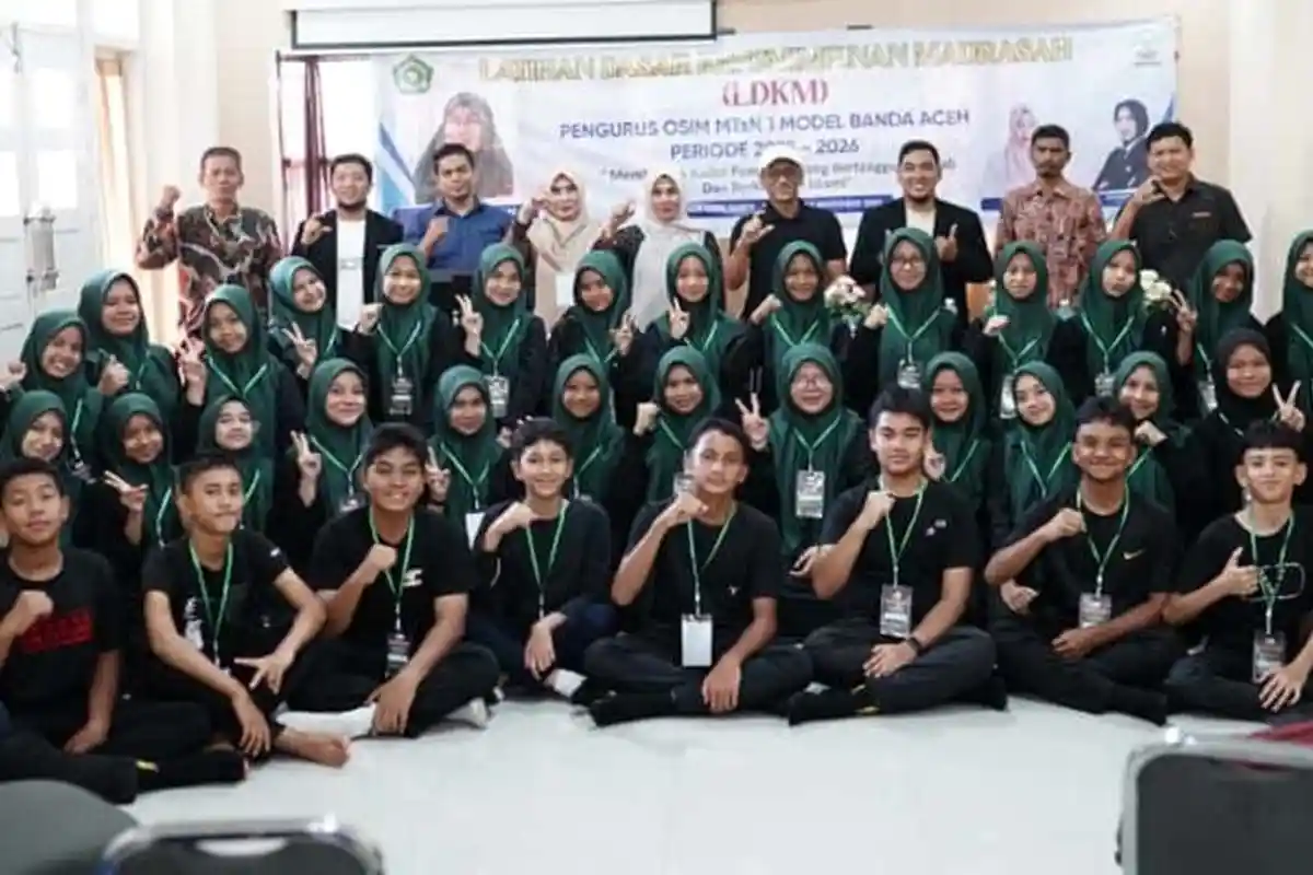 Pengurus OSIM MTsN 1 Banda Aceh Ikut LDK, Ini Pesan Ketua Komite, Kepala Madrasah dan Materinya