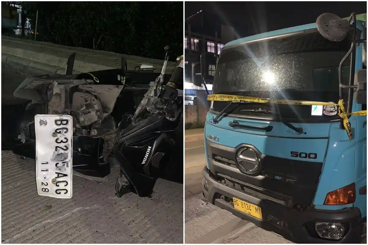 Kecelakaan di KM 11 Palembang, Pemotor Tewas Usai Tabrak Belakang Truk yang Setop, Sopir Menghilang