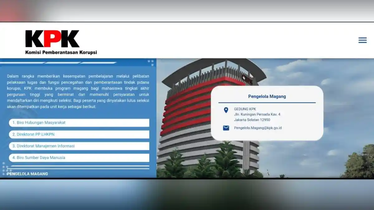Mahasiswa Bisa Kok Magang di KPK, Berikut Syarat dan Cara Mendaftar!