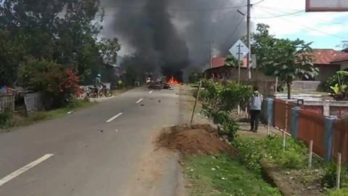 Akses Jalan Kerinci- Jambi Ditutup Sementara di Tamiai