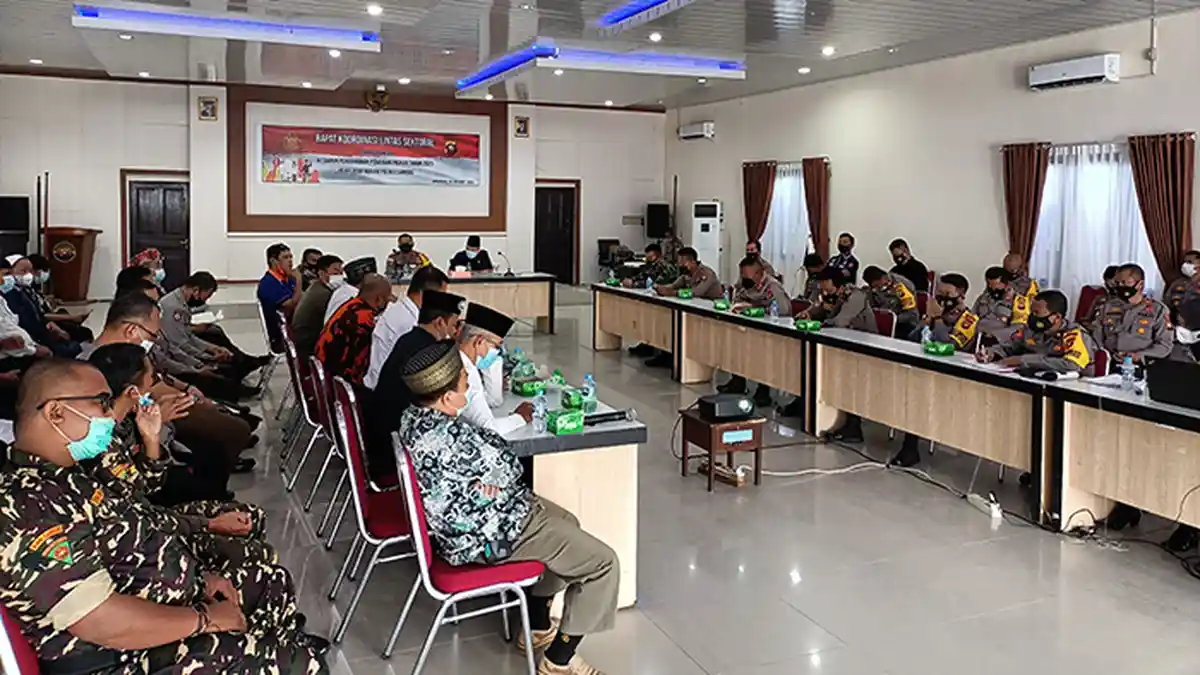 Polres Sambas Gelar Rapat Lintas Sektoral, Bahas Pengamanan Paskah