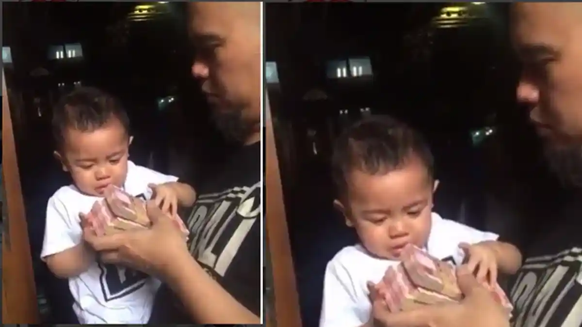 Heboh Penampakan Diduga Kuntilanak di Belakang Ahmad Dhani Saat Gendong Baby R, Netizen Geger!