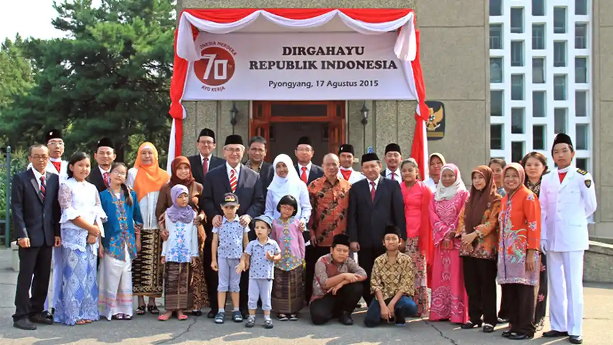 Tamu Istimewa dari Suriah di KBRI Pyongyang Saat Perayaan Kemerdekaan