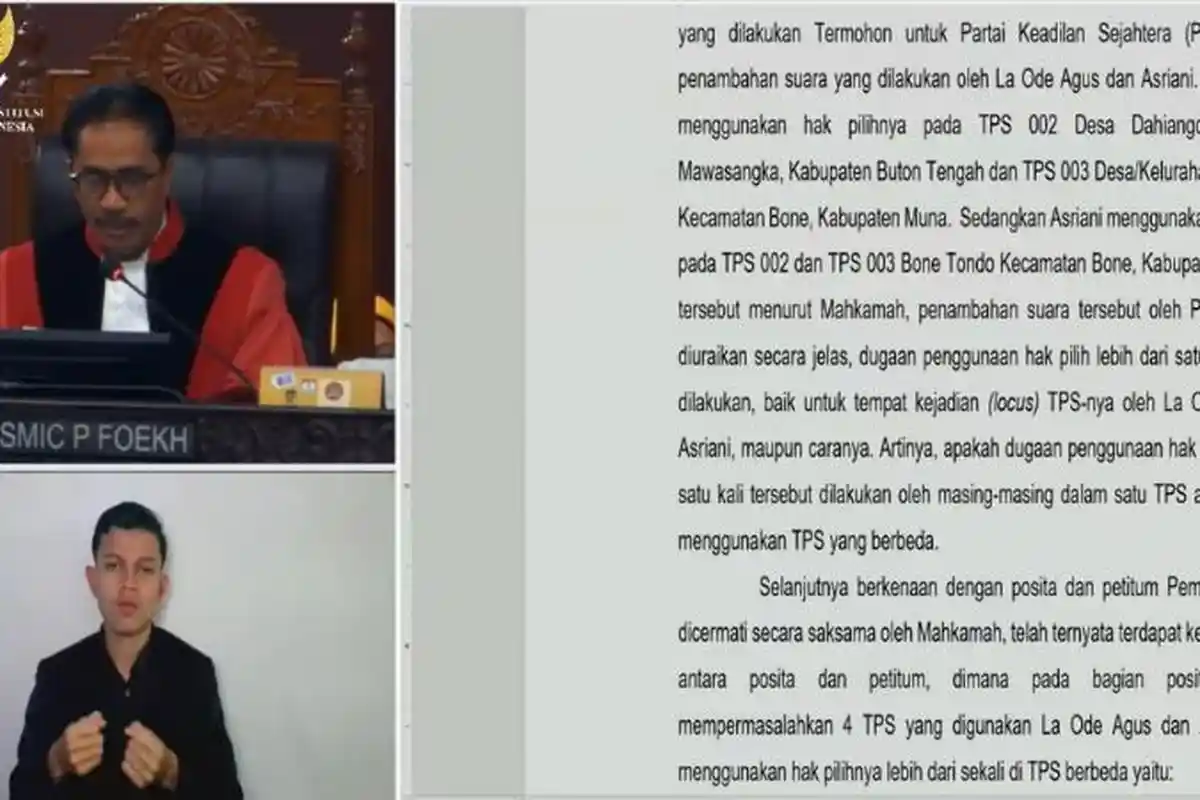 MK Tolak Sengketa Hasil Pemilu 2024 Partai Demokrat di Muna Sulawesi Tenggara, Kursi Terakhir PKS