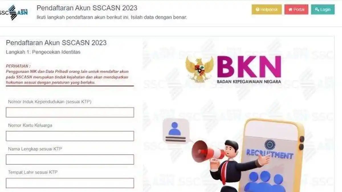 Seleksi CPNS 2024 Dibuka! Ini Cara Isi Data yang Benar Saat Daftar Akun Agar Tak Didiskualifikasi