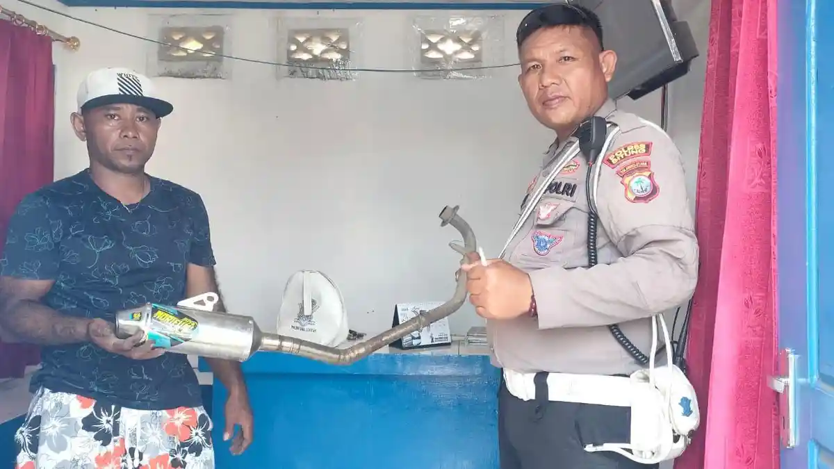 Satlantas Polres Bitung Jaring 15 Kendaraan Bermotor yang Pakai Knalpot Racing