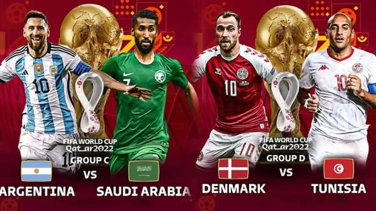 Jadwal Bola Hari Ini: Argentina Vs Arab Saudi Piala Dunia 2022 dan Denmark Vs Tunisia Live di SCTV