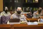 Calon Kapolri Komjen Listyo Sigit Jalani Fit and Proper Test di DPR